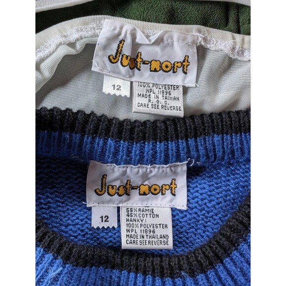 Vintage 80s Sweater Dress, Blue Two Piece Sweater and Dress - Picture 10 of 10